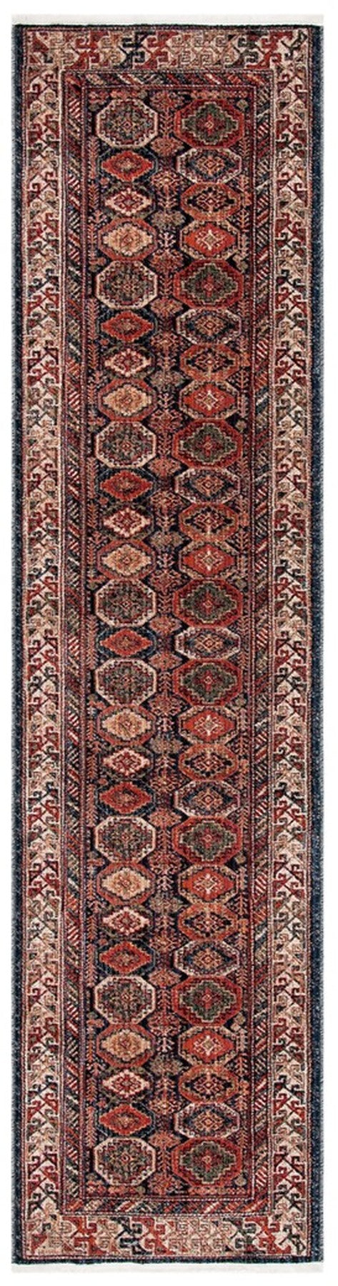 Herat 300 Herat 375 Traditional Power Loomed Polypropylene Pile Rug Rust / Creme