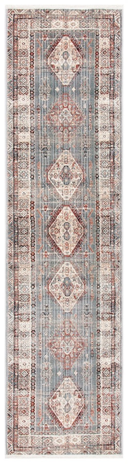 Herat 300 Herat 379 Traditional Power Loomed Polypropylene Pile Rug Grey / Cream
