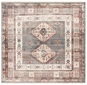 Herat 300 Herat 379 Traditional Power Loomed Polypropylene Pile Rug Grey / Cream