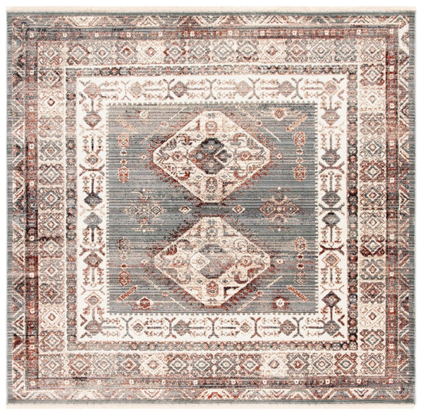 Herat 300 Herat 379 Traditional Power Loomed Polypropylene Pile Rug Grey / Cream