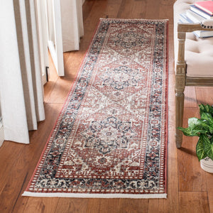 Herat 300 Herat 392 Traditional Power Loomed Polypropylene Pile Rug Rust / Creme