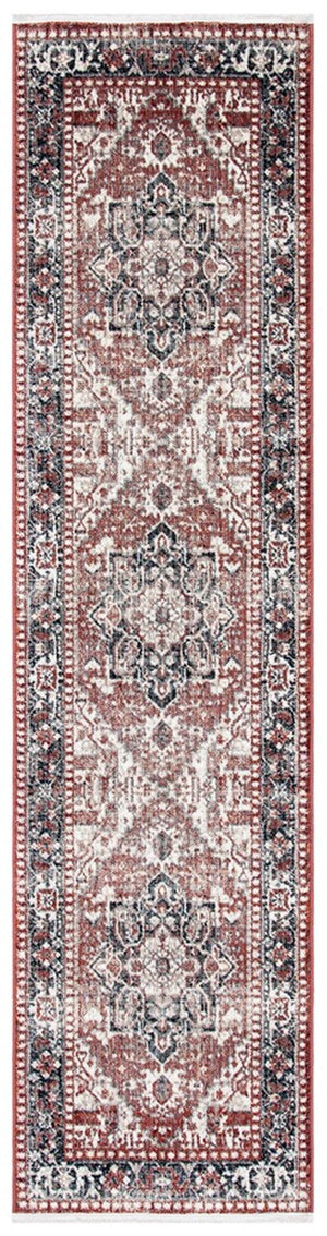 Herat 300 Herat 392 Traditional Power Loomed Polypropylene Pile Rug Rust / Creme