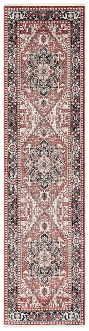 Herat 300 Herat 395 Traditional Power Loomed Polypropylene Pile Rug Rust / Black