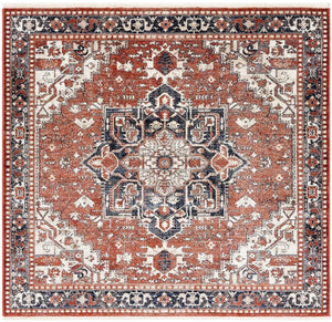 Safavieh Herat 395 Power Loomed 65% Polypropylene/30% Cotton/5% Polyester Traditional Rug HRT395P-7R