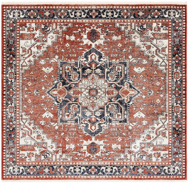 Safavieh Herat 395 Power Loomed 65% Polypropylene/30% Cotton/5% Polyester Traditional Rug HRT395P-7R