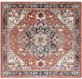 Herat 300 Herat 395 Traditional Power Loomed Polypropylene Pile Rug Rust / Black