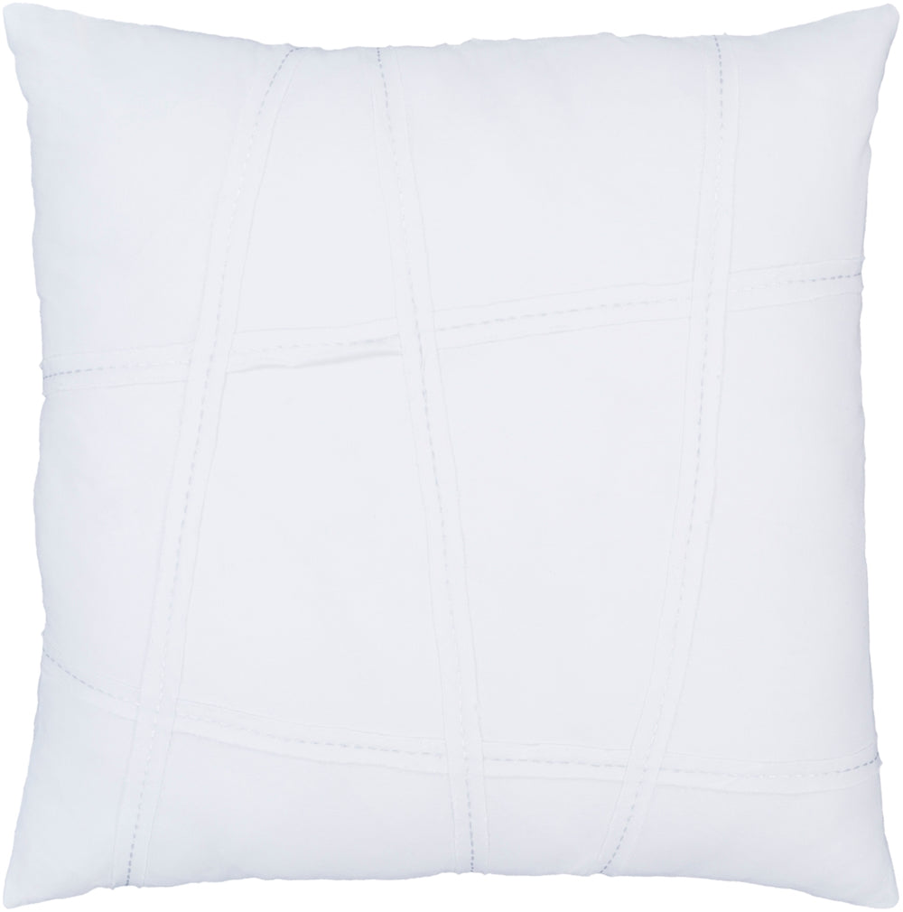 Haru HRU-1001 Modern Cotton Bedding HRU1001-ES White 100% Cotton 26"W x 26"L