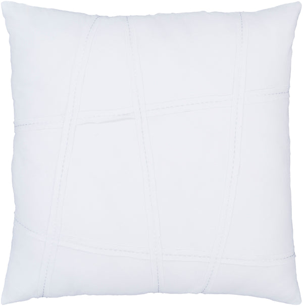 Haru HRU-1001 Modern Cotton Bedding HRU1001-ES White 100% Cotton 26"W x 26"L
