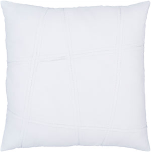 Haru HRU-1001 Modern Cotton Bedding HRU1001-ES White 100% Cotton 26"W x 26"L