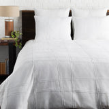 Haru HRU-1001 Modern Cotton Bedding HRU1001-KSET White 100% Cotton 108"W x 92"L,20"W x 36"L