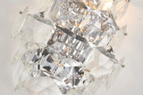 Bethel Chorme Wall Sconce in Stainless Steel & Crystal