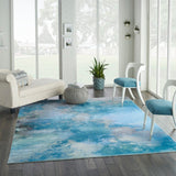 Nourison Le Reve LER02 Artistic Machine Made Tufted Indoor only Area Rug Seafoam 9' x 12' 99446494290