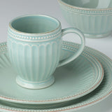 French Perle Groove Ice Blue™ 4-Piece Place Setting