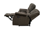 Porter Designs Knox Microfiber Transitional Reclining Sofa Gray 03-201C-01-5213