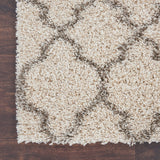 Nourison Amore AMOR2 Shag Machine Made Power-loomed Indoor only Area Rug Cream 7'10" x 10'10" 99446151315