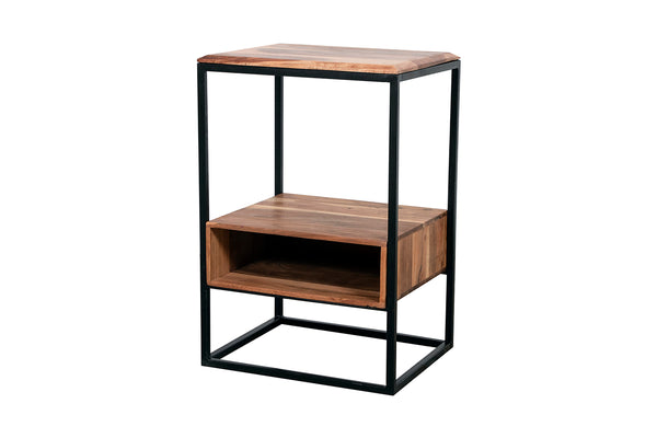 Porter Designs Palmer Solid Acacia Wood Modern End Table Natural 05-215-25-4914