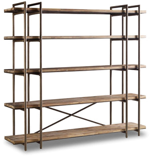 Hooker Furniture Studio 7H Casual Scaffold Entertainment Console in Acacia Solids with Metal 5382-55494