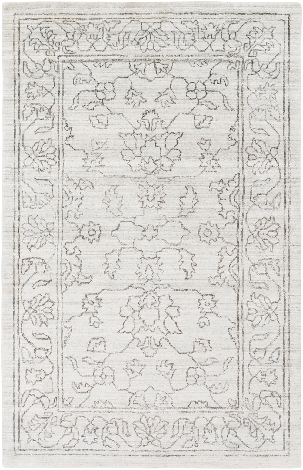 Hightower HTW-3000 Traditional Viscose Rug HTW3000-913 Cream, Taupe, Medium Gray 100% Viscose 9' x 13'