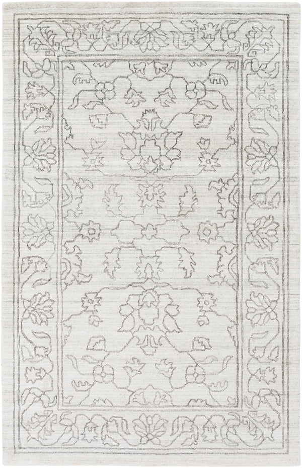 Hightower HTW-3000 Traditional Viscose Rug HTW3000-913 Cream, Taupe, Medium Gray 100% Viscose 9' x 13'