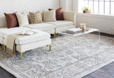 Hightower HTW-3000 Traditional Viscose Rug HTW3000-913 Cream, Taupe, Medium Gray 100% Viscose 9' x 13'