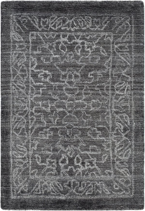 Hightower HTW-3002 Traditional Viscose Rug HTW3002-913 Charcoal, Light Gray 100% Viscose 9' x 13'