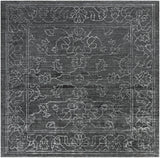 Hightower HTW-3002 Traditional Viscose Rug HTW3002-8SQ Charcoal, Light Gray 100% Viscose 8' Square