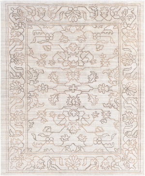 Hightower HTW-3003 Traditional Viscose Rug HTW3003-810 Light Gray, Camel, Dark Brown 100% Viscose 8' x 10'