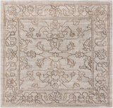 Hightower HTW-3003 Traditional Viscose Rug HTW3003-8SQ Light Gray, Camel, Dark Brown 100% Viscose 8' Square