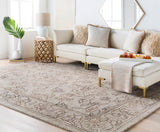 Hightower HTW-3003 Traditional Viscose Rug HTW3003-913 Light Gray, Camel, Dark Brown 100% Viscose 9' x 13'