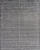 Hightower HTW-3009 Modern Viscose Rug HTW3009-810 Medium Gray, Charcoal, White, Taupe 100% Viscose 8' x 10'