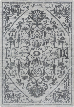 Hightower HTW-3013 Traditional Viscose Rug HTW3013-913 Light Gray, Charcoal 100% Viscose 9' x 13'
