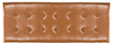 Safavieh Large Bench Manhattan Storage Saddle Black Beechwood CA Foam Poly Fiber Bicast Leather HUD4200C 683726912040