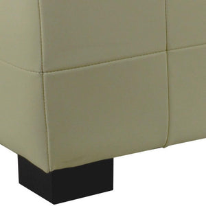 Safavieh Large Bench Manhattan Storage Off White Black Beechwood CA Foam Poly Fiber Bicast Leather HUD4200D 683726417408