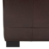 Safavieh Small Bench Manhattan Storage Cordovan Black Beechwood CA Foam Poly Fiber Bicast Leather HUD4201E 683726443131