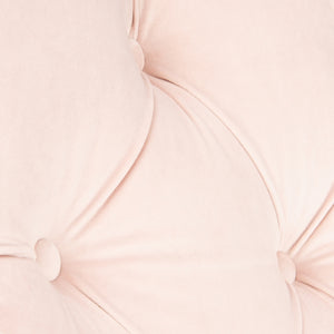 Safavieh Colin Tufted Club Chair Blush Pink White Wash Wood HUD8212L