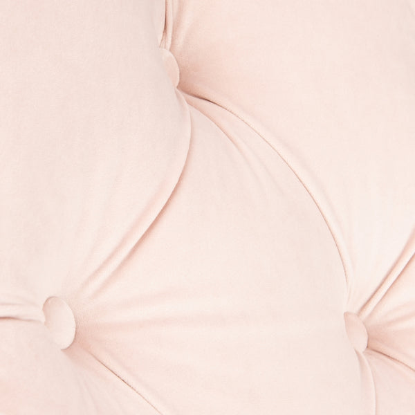 Safavieh Colin Tufted Club Chair Blush Pink White Wash Wood HUD8212L