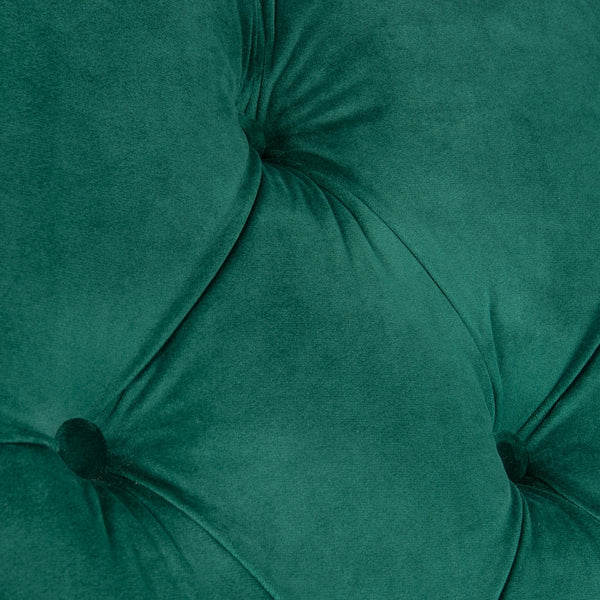 Safavieh Colin Tufted Club Chair Emerald Espresso Wood HUD8212M