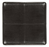 Safavieh Madison Ottoman Square Brown Black Wood Birch Bicast Leather HUD8228A 683726635666