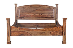Porter Designs Taos Solid Sheesham Wood King Natural Bed Brown 04-196-17-9046H-KIT