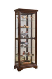 Pulaski Furniture Mirrored 5 Shelf Gallery Curio Cabinet in Oak Brown 21308-PULASKI 21308-PULASKI