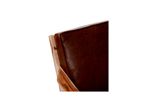 Porter Designs Corvallis Solid Sheesham Wood Modern Accent Chair Natural 02-108-06-0440