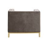 Dafna Taupe Velvet Club Chair