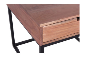 Porter Designs Malmo Solid Wood Industrial End Table Natural 05-190-09-1702N