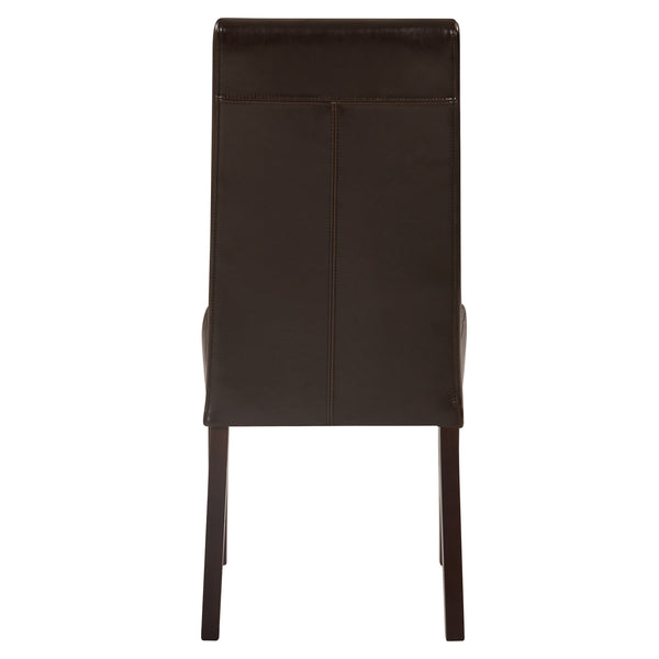 Hartford Bicast Leather Dining Chair Set of 2 - Chic Mid-Century Modern Design for Your Home