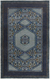 Haven HVN-1218 Traditional Wool Rug HVN1218-913 Denim, Navy, Charcoal, Emerald, Dark Blue, Olive, Dark Brown, Dark Green 100% Wool 9' x 13'