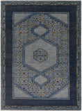 Haven HVN-1218 Traditional Wool Rug HVN1218-811 Denim, Navy, Charcoal, Emerald, Dark Blue, Olive, Dark Brown, Dark Green 100% Wool 8' x 11'