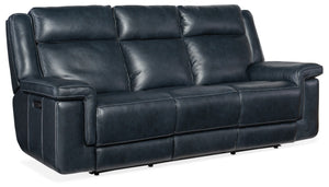 Hooker Furniture Montel Lay Flat Power Sofa with Power Headrest & Lumbar SS705-PHL3-047