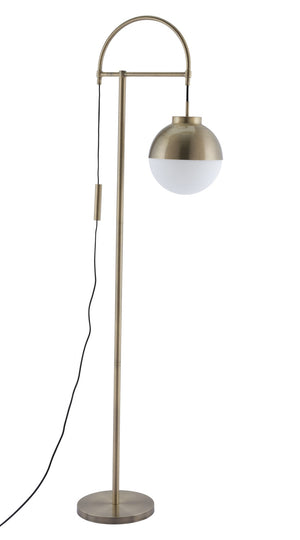 Zuo Modern Waterloo Steel, Glass Modern Commercial Grade Floor Lamp Bronze, White Steel, Glass