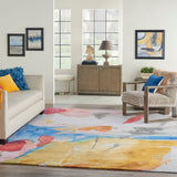 Nourison Symmetry SMM11 Contemporary Handmade Tufted Indoor Area Rug Multicolor 8'6" x 11'6" 99446034298