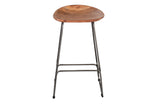 Porter Designs Neri Solid Acacia Wood 24" Modern Bar Stool Brown 07-192-10-18178B-1